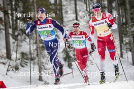 01.03.2019, Seefeld, Austria (AUT): Iivo Niskanen ((FIN)), Martin Johnsrud Sundby ((NOR)), Alexander Bessmertnykh ((RUS)), (l-r)  - FIS nordic world ski championships, cross-country, 4x10km men, Seefeld (AUT). www.nordicfocus.com. © Modica/NordicFocus. Every downloaded picture is fee-liable.