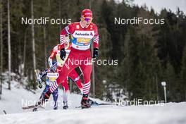 01.03.2019, Seefeld, Austria (AUT): Alexander Bolshunov ((RUS)) - FIS nordic world ski championships, cross-country, 4x10km men, Seefeld (AUT). www.nordicfocus.com. © Modica/NordicFocus. Every downloaded picture is fee-liable.