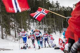 01.03.2019, Seefeld, Austria (AUT): Michal Novak ((CZE)), Adrien Backscheider ((FRA)), Alex Harvey ((CAN)), Ristomatti Hakola ((FIN)), (l-r)  - FIS nordic world ski championships, cross-country, 4x10km men, Seefeld (AUT). www.nordicfocus.com. © Modica/NordicFocus. Every downloaded picture is fee-liable.