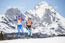 28.02.2019, Seefeld, Austria (AUT): Elisa Brocard (ITA), Delphine Claudel (FRA), (l-r)  - FIS nordic world ski championships, cross-country, 4x5km women, Seefeld (AUT). www.nordicfocus.com. © Modica/NordicFocus. Every downloaded picture is fee-liable.