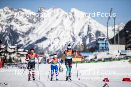 28.02.2019, Seefeld, Austria (AUT): Emily Nishikawa (CAN), MAITRAL Laura Chamiot (FRA), (l-r)  - FIS nordic world ski championships, cross-country, 4x5km women, Seefeld (AUT). www.nordicfocus.com. © Modica/NordicFocus. Every downloaded picture is fee-liable.