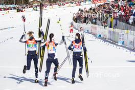 28.02.2019, Seefeld, Austria (AUT): Therese Johaug (NOR), Stina Nilsson (SWE), (l-r)  - FIS nordic world ski championships, cross-country, 4x5km women, Seefeld (AUT). www.nordicfocus.com. © Modica/NordicFocus. Every downloaded picture is fee-liable.