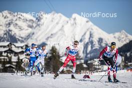 23.02.2019, Seefeld, Austria (AUT): Alex Harvey (CAN), Johannes Hoesflot Klaebo (NOR), (l-r)  - FIS nordic world ski championships, cross-country, skiathlon men, Seefeld (AUT). www.nordicfocus.com. © Modica/NordicFocus. Every downloaded picture is fee-liable.