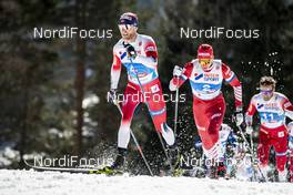 23.02.2019, Seefeld, Austria (AUT): Martin Johnsrud Sundby (NOR), Alexander Bolshunov (RUS), (l-r)  - FIS nordic world ski championships, cross-country, skiathlon men, Seefeld (AUT). www.nordicfocus.com. © Modica/NordicFocus. Every downloaded picture is fee-liable.