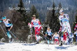 23.02.2019, Seefeld, Austria (AUT): Johannes Hoesflot Klaebo (NOR), Daniel Rickardsson (SWE), (l-r)  - FIS nordic world ski championships, cross-country, skiathlon men, Seefeld (AUT). www.nordicfocus.com. © Modica/NordicFocus. Every downloaded picture is fee-liable.