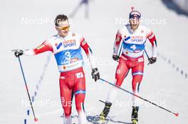 23.02.2019, Seefeld, Austria (AUT): Sjur Roethe (NOR), Martin Johnsrud Sundby (NOR), (l-r)  - FIS nordic world ski championships, cross-country, skiathlon men, Seefeld (AUT). www.nordicfocus.com. © Modica/NordicFocus. Every downloaded picture is fee-liable.