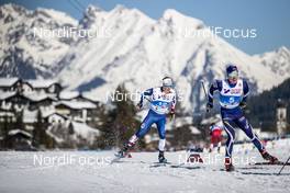 23.02.2019, Seefeld, Austria (AUT): Iivo Niskanen (FIN), Andrew Musgrave (GBR), (l-r)  - FIS nordic world ski championships, cross-country, skiathlon men, Seefeld (AUT). www.nordicfocus.com. © Modica/NordicFocus. Every downloaded picture is fee-liable.