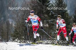 23.02.2019, Seefeld, Austria (AUT): Martin Johnsrud Sundby (NOR), Emil Iversen (NOR), (l-r)  - FIS nordic world ski championships, cross-country, skiathlon men, Seefeld (AUT). www.nordicfocus.com. © Modica/NordicFocus. Every downloaded picture is fee-liable.