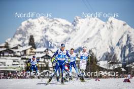 23.02.2019, Seefeld, Austria (AUT): Vitaliy Pukhkalo (KAZ), Bjoern Sandstroem (SWE), (l-r)  - FIS nordic world ski championships, cross-country, skiathlon men, Seefeld (AUT). www.nordicfocus.com. © Modica/NordicFocus. Every downloaded picture is fee-liable.