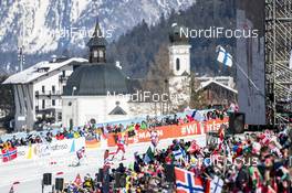23.02.2019, Seefeld, Austria (AUT): Alexander Bolshunov (RUS), Sjur Roethe (NOR), Martin Johnsrud Sundby (NOR), (l-r)  - FIS nordic world ski championships, cross-country, skiathlon men, Seefeld (AUT). www.nordicfocus.com. © Modica/NordicFocus. Every downloaded picture is fee-liable.