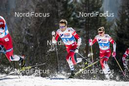 23.02.2019, Seefeld, Austria (AUT): Emil Iversen (NOR), Johannes Hoesflot Klaebo (NOR), (l-r)  - FIS nordic world ski championships, cross-country, skiathlon men, Seefeld (AUT). www.nordicfocus.com. © Modica/NordicFocus. Every downloaded picture is fee-liable.