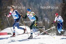 23.02.2019, Seefeld, Austria (AUT): Scott Patterson (USA), Lucas Boegl (GER), (l-r)  - FIS nordic world ski championships, cross-country, skiathlon men, Seefeld (AUT). www.nordicfocus.com. © Modica/NordicFocus. Every downloaded picture is fee-liable.