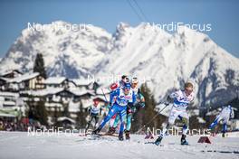 23.02.2019, Seefeld, Austria (AUT): Giandomenico Salvadori (ITA), Jens Burman (SWE), (l-r)  - FIS nordic world ski championships, cross-country, skiathlon men, Seefeld (AUT). www.nordicfocus.com. © Modica/NordicFocus. Every downloaded picture is fee-liable.