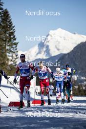 23.02.2019, Seefeld, Austria (AUT): Martin Johnsrud Sundby (NOR), Sjur Roethe (NOR), Florian Notz (GER), (l-r)  - FIS nordic world ski championships, cross-country, skiathlon men, Seefeld (AUT). www.nordicfocus.com. © Modica/NordicFocus. Every downloaded picture is fee-liable.
