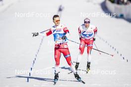23.02.2019, Seefeld, Austria (AUT): Sjur Roethe (NOR), Martin Johnsrud Sundby (NOR), (l-r)  - FIS nordic world ski championships, cross-country, skiathlon men, Seefeld (AUT). www.nordicfocus.com. © Modica/NordicFocus. Every downloaded picture is fee-liable.
