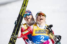 23.02.2019, Seefeld, Austria (AUT): Therese Johaug (NOR), Ingvild Flugstad Oestberg (NOR), (l-r)  - FIS nordic world ski championships, cross-country, skiathlon women, Seefeld (AUT). www.nordicfocus.com. © Modica/NordicFocus. Every downloaded picture is fee-liable.