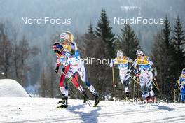 23.02.2019, Seefeld, Austria (AUT): Frida Karlsson (SWE), Charlotte Kalla (SWE), (l-r)  - FIS nordic world ski championships, cross-country, skiathlon women, Seefeld (AUT). www.nordicfocus.com. © Modica/NordicFocus. Every downloaded picture is fee-liable.