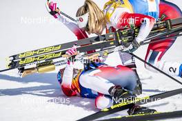 23.02.2019, Seefeld, Austria (AUT): Therese Johaug (NOR), Ingvild Flugstad Oestberg (NOR), (l-r)  - FIS nordic world ski championships, cross-country, skiathlon women, Seefeld (AUT). www.nordicfocus.com. © Modica/NordicFocus. Every downloaded picture is fee-liable.