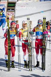 23.02.2019, Seefeld, Austria (AUT): Natalia Nepryaeva (RUS), Therese Johaug (NOR), Ingvild Flugstad Oestberg (NOR), (l-r)  - FIS nordic world ski championships, cross-country, skiathlon women, Seefeld (AUT). www.nordicfocus.com. © Modica/NordicFocus. Every downloaded picture is fee-liable.