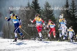 23.02.2019, Seefeld, Austria (AUT): Krista Parmakoski (FIN), Heidi Weng (NOR), Frida Karlsson (SWE), (l-r)  - FIS nordic world ski championships, cross-country, skiathlon women, Seefeld (AUT). www.nordicfocus.com. © Modica/NordicFocus. Every downloaded picture is fee-liable.