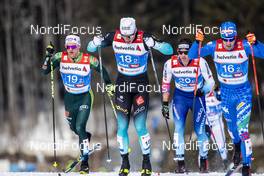 24.02.2019, Seefeld, Austria (AUT): Sebastian Eisenlauer (GER), Lucas Chanavat (FRA), Federico Pellegrino (ITA), Jovian Hediger (SUI), (l-r)  - FIS nordic world ski championships, cross-country, team sprint, Seefeld (AUT). www.nordicfocus.com. © Modica/NordicFocus. Every downloaded picture is fee-liable.