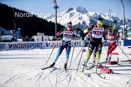 24.02.2019, Seefeld, Austria (AUT): Justyna Kowalczyk (POL), Laurien Van Der Graaf (SUI), Katja Visnar (SLO), Sadie Bjornsen (USA), (l-r)  - FIS nordic world ski championships, cross-country, team sprint, Seefeld (AUT). www.nordicfocus.com. © Modica/NordicFocus. Every downloaded picture is fee-liable.