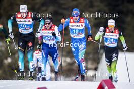 24.02.2019, Seefeld, Austria (AUT): Lucas Chanavat (FRA), Federico Pellegrino (ITA), (l-r)  - FIS nordic world ski championships, cross-country, team sprint, Seefeld (AUT). www.nordicfocus.com. © Modica/NordicFocus. Every downloaded picture is fee-liable.