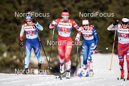 24.02.2019, Seefeld, Austria (AUT): Laurien Van Der Graaf (SUI), Natalia Nepryaeva (RUS), Sadie Bjornsen (USA), (l-r)  - FIS nordic world ski championships, cross-country, team sprint, Seefeld (AUT). www.nordicfocus.com. © Modica/NordicFocus. Every downloaded picture is fee-liable.