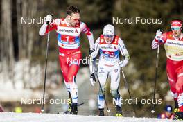 24.02.2019, Seefeld, Austria (AUT): Emil Iversen (NOR), Viktor Thorn (SWE), (l-r)  - FIS nordic world ski championships, cross-country, team sprint, Seefeld (AUT). www.nordicfocus.com. © Modica/NordicFocus. Every downloaded picture is fee-liable.