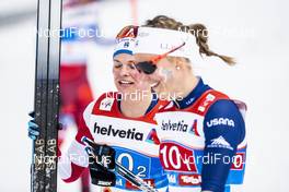 24.02.2019, Seefeld, Austria (AUT): Jessica Diggins (USA), Sadie Bjornsen (USA) - FIS nordic world ski championships, cross-country, team sprint, Seefeld (AUT). www.nordicfocus.com. © Modica/NordicFocus. Every downloaded picture is fee-liable.