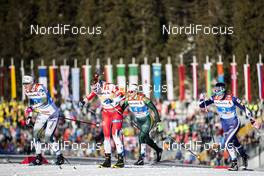 24.02.2019, Seefeld, Austria (AUT): Maja Dahlqvist (SWE), Maiken Caspersen Falla (NOR), Sandra Ringwald (GER), Krista Parmakoski (FIN), (l-r)  - FIS nordic world ski championships, cross-country, team sprint, Seefeld (AUT). www.nordicfocus.com. © Modica/NordicFocus. Every downloaded picture is fee-liable.