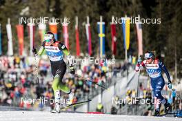 24.02.2019, Seefeld, Austria (AUT): Anamarija Lampic (SLO), Jessica Diggins (USA), (l-r)  - FIS nordic world ski championships, cross-country, team sprint, Seefeld (AUT). www.nordicfocus.com. © Modica/NordicFocus. Every downloaded picture is fee-liable.