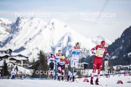 24.02.2019, Seefeld, Austria (AUT): Calle Halfvarsson (SWE), Alexander Bolshunov (RUS), (l-r)  - FIS nordic world ski championships, cross-country, team sprint, Seefeld (AUT). www.nordicfocus.com. © Modica/NordicFocus. Every downloaded picture is fee-liable.