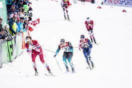 24.02.2019, Seefeld, Austria (AUT): Gleb Retivykh (RUS), Richard Jouve (FRA), Simeon Hamilton (USA), (l-r)  - FIS nordic world ski championships, cross-country, team sprint, Seefeld (AUT). www.nordicfocus.com. © Modica/NordicFocus. Every downloaded picture is fee-liable.