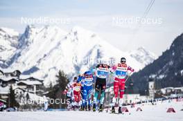 24.02.2019, Seefeld, Austria (AUT): Federico Pellegrino (ITA), Lucas Chanavat (FRA), Johannes Hoesflot Klaebo (NOR), (l-r)  - FIS nordic world ski championships, cross-country, team sprint, Seefeld (AUT). www.nordicfocus.com. © Modica/NordicFocus. Every downloaded picture is fee-liable.