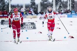 30.11.2019, Ruka, Finland (FIN): Alisa Zhambalova (RUS), Heidi Weng (NOR), (l-r)  - FIS world cup cross-country, 10km women, Ruka (FIN). www.nordicfocus.com. © Modica/NordicFocus. Every downloaded picture is fee-liable.
