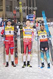29.11.2019, Ruka, Finland (FIN): Richard Jouve (FRA), Johannes Hoesflot Klaebo (NOR), Paal Golberg (NOR), (l-r)  - FIS world cup cross-country, individual sprint, Ruka (FIN). www.nordicfocus.com. © Modica/NordicFocus. Every downloaded picture is fee-liable.