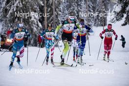 29.11.2019, Ruka, Finland (FIN): Jessica Diggins (USA), Rosie Brennan (USA), Anamarija Lampic (SLO), Katri Lylynpera (FIN), Natalia Nepryaeva (RUS), (l-r)  - FIS world cup cross-country, individual sprint, Ruka (FIN). www.nordicfocus.com. © Modica/NordicFocus. Every downloaded picture is fee-liable.