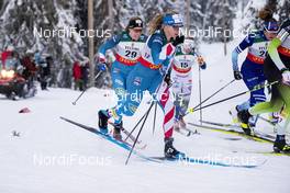 29.11.2019, Ruka, Finland (FIN): Rosie Brennan (USA), Jessica Diggins (USA), (l-r)  - FIS world cup cross-country, individual sprint, Ruka (FIN). www.nordicfocus.com. © Modica/NordicFocus. Every downloaded picture is fee-liable.