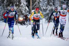 29.11.2019, Ruka, Finland (FIN): Kerttu Niskanen (FIN), Laura Gimmler (GER), Emma Ribom (SWE), (l-r)  - FIS world cup cross-country, individual sprint, Ruka (FIN). www.nordicfocus.com. © Modica/NordicFocus. Every downloaded picture is fee-liable.