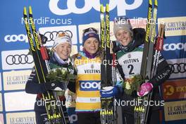 29.11.2019, Ruka, Finland (FIN): Jonna Sundling (SWE), Maiken Caspersen Falla (NOR), Sadie Maubet Bjornsen (USA), (l-r)  - FIS world cup cross-country, individual sprint, Ruka (FIN). www.nordicfocus.com. © Modica/NordicFocus. Every downloaded picture is fee-liable.