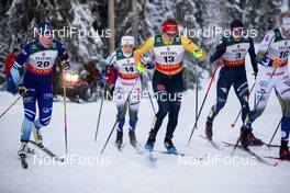 29.11.2019, Ruka, Finland (FIN): Kerttu Niskanen (FIN), Johanna Hagstroem (SWE), Laura Gimmler (GER), Greta Laurent (ITA), (l-r)  - FIS world cup cross-country, individual sprint, Ruka (FIN). www.nordicfocus.com. © Modica/NordicFocus. Every downloaded picture is fee-liable.