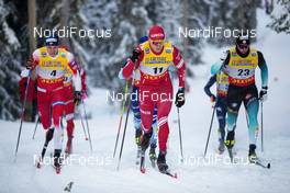 29.11.2019, Ruka, Finland (FIN): Paal Golberg (NOR), Alexander Bolshunov (RUS), Lucas Chanavat (FRA), (l-r)  - FIS world cup cross-country, individual sprint, Ruka (FIN). www.nordicfocus.com. © Modica/NordicFocus. Every downloaded picture is fee-liable.