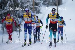 29.11.2019, Ruka, Finland (FIN): Ilia Semikov (RUS), Joni Maeki (FIN), +13+, (l-r)  - FIS world cup cross-country, individual sprint, Ruka (FIN). www.nordicfocus.com. © Modica/NordicFocus. Every downloaded picture is fee-liable.