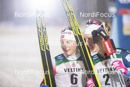 29.11.2019, Ruka, Finland (FIN): Maiken Caspersen Falla (NOR), Sadie Maubet Bjornsen (USA), (l-r)  - FIS world cup cross-country, individual sprint, Ruka (FIN). www.nordicfocus.com. © Modica/NordicFocus. Every downloaded picture is fee-liable.