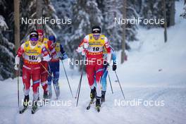 29.11.2019, Ruka, Finland (FIN): Sindre Bjoernestad Skar (NOR), Emil Iversen (NOR), (l-r)  - FIS world cup cross-country, individual sprint, Ruka (FIN). www.nordicfocus.com. © Modica/NordicFocus. Every downloaded picture is fee-liable.