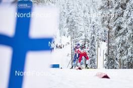 01.12.2019, Ruka, Finland (FIN): Emil Iversen (NOR), Iivo Niskanen (FIN), (l-r)  - FIS world cup cross-country, pursuit men, Ruka (FIN). www.nordicfocus.com. © Modica/NordicFocus. Every downloaded picture is fee-liable.