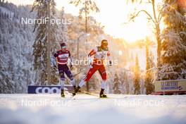 01.12.2019, Ruka, Finland (FIN): Emil Iversen (NOR), Iivo Niskanen (FIN), (l-r)  - FIS world cup cross-country, pursuit men, Ruka (FIN). www.nordicfocus.com. © Modica/NordicFocus. Every downloaded picture is fee-liable.