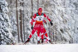 01.12.2019, Ruka, Finland (FIN): Alexander Bolshunov (RUS) - FIS world cup cross-country, pursuit men, Ruka (FIN). www.nordicfocus.com. © Modica/NordicFocus. Every downloaded picture is fee-liable.