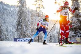 01.12.2019, Ruka, Finland (FIN): Jonas Baumann (SUI), Artem Maltsev (RUS), (l-r)  - FIS world cup cross-country, pursuit men, Ruka (FIN). www.nordicfocus.com. © Modica/NordicFocus. Every downloaded picture is fee-liable.